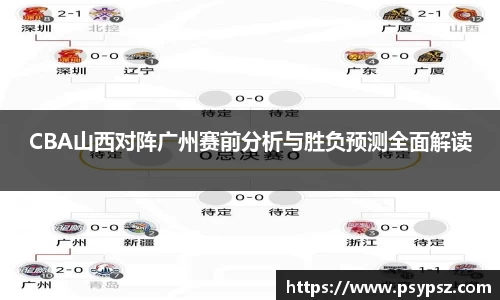 CBA山西对阵广州赛前分析与胜负预测全面解读